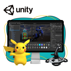 Мир игр на Unity 2D на популярном движке + AI-помощники - КИБЕРшкола программирования для детей, компьютерные курсы для школьников, начинающих и подростков - KIBERone г. Усады