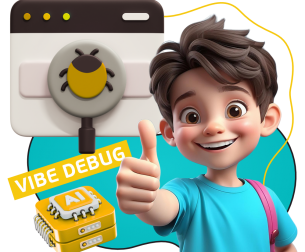 Тестирование & Vibe Debug. Охотники за багами - КИБЕРшкола программирования для детей, компьютерные курсы для школьников, начинающих и подростков - KIBERone г. Усады